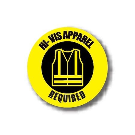 Ergomat 12in CIRCLE SIGNS - Hi-Vis Apparel Required DSV-SIGN 144 #0530 -UEN